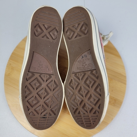 Womens Sz 8.5 Pink & White Converse CTAS Lift Ox Platform Sneakers - Picture 8 of 13